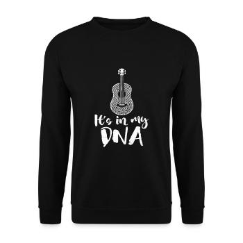 Es liegt in meiner DNA Geige Instrument Geigerin Violini - Unisex Pullover - Schwarz - Vorne - Alina (178cm) & Michal (187cm)
