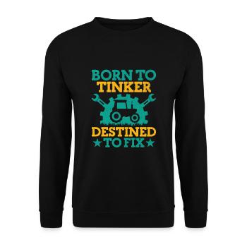 Mécanicien agricole Drôle de tracteur Mécanique Ferme - Sweat-shirt Unisexe - noir - Devant - Alina (178cm) & Michal (187cm)