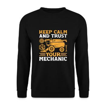 Mécanicien agricole Drôle de tracteur Mécanique Ferme - Sweat-shirt Unisexe - noir - Devant - Alina (178cm) & Michal (187cm)