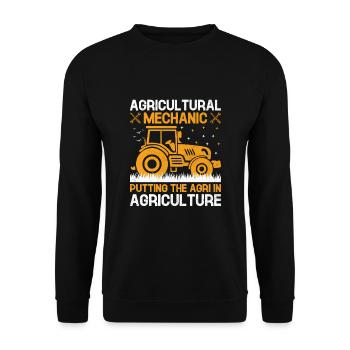 Mécanicien agricole Drôle de tracteur Mécanique Ferme - Sweat-shirt Unisexe - noir - Devant - Alina (178cm) & Michal (187cm)