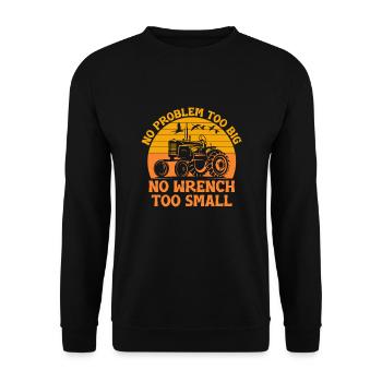 Landwirtschaftsmechaniker Lustige Traktormechaniker Bauernhof - Unisex Pullover - Schwarz - Vorne - Alina (178cm) & Michal (187cm)