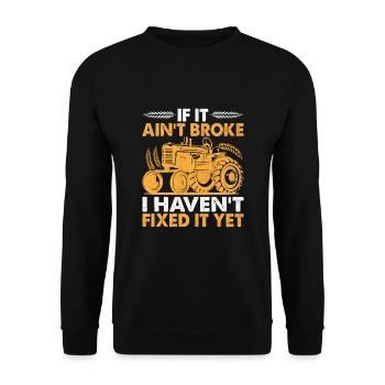 Mécanicien agricole Drôle de tracteur Mécanique Ferme - Sweat-shirt Unisexe - noir - Devant - Alina (178cm) & Michal (187cm)