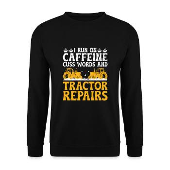 Landwirtschaftsmechaniker Lustige Traktormechaniker Bauernhof - Unisex Pullover - Schwarz - Vorne - Alina (178cm) & Michal (187cm)