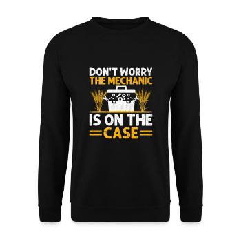 Mécanicien agricole Drôle de tracteur Mécanique Ferme - Sweat-shirt Unisexe - noir - Devant - Alina (178cm) & Michal (187cm)