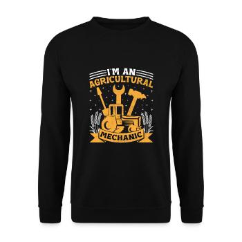 Mécanicien agricole Drôle de tracteur Mécanique Ferme - Sweat-shirt Unisexe - noir - Devant - Alina (178cm) & Michal (187cm)