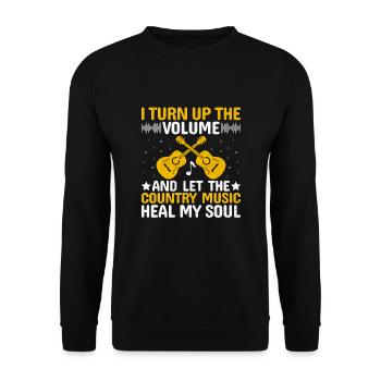 Comté Musique Vintage Amateur de musique Western Country C - Sweat-shirt Unisexe - noir - Devant - Alina (178cm) & Michal (187cm)