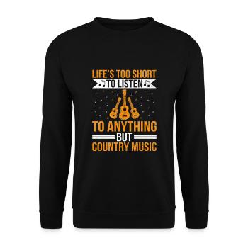 Comté Musique Vintage Amateur de musique Western Country C - Sweat-shirt Unisexe - noir - Devant - Alina (178cm) & Michal (187cm)
