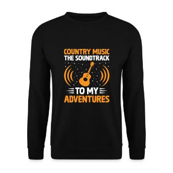 County Music Vintage Music Lover Western Country C - Unisex Pullover - Schwarz - Vorne - Alina (178cm) & Michal (187cm)
