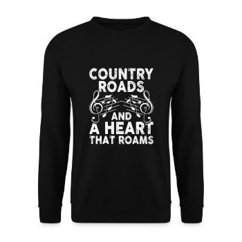 Comté Musique Vintage Amateur de musique Western Country C - Sweat-shirt Unisexe - noir - Devant - Alina (178cm) & Michal (187cm)