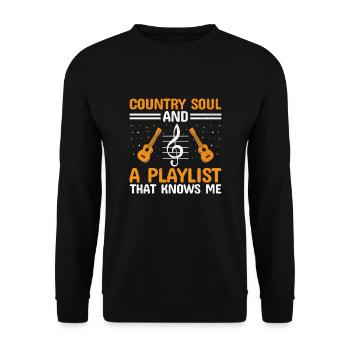 County Music Vintage Music Lover Western Country C - Unisex Pullover - Schwarz - Vorne - Alina (178cm) & Michal (187cm)