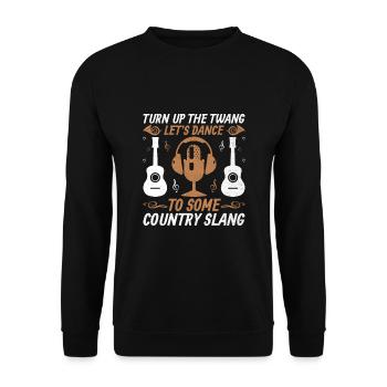 County Music Vintage Music Lover Western Country C - Unisex Pullover - Schwarz - Vorne - Alina (178cm) & Michal (187cm)