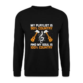 County Music Vintage Music Lover Western Country C - Unisex Pullover - Schwarz - Vorne - Alina (178cm) & Michal (187cm)
