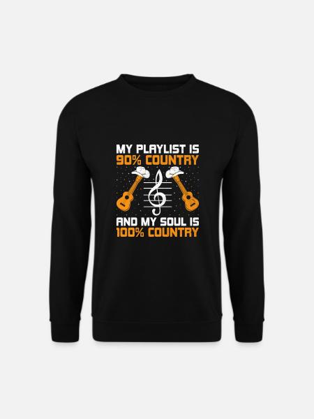 Comté Musique Vintage Amateur de musique Western Country C - Sweat-shirt Unisexe - noir