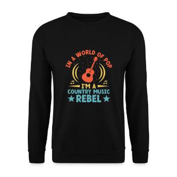 County Music Vintage Music Lover Western Country C - Unisex Pullover - Schwarz - Vorne - Alina (178cm) & Michal (187cm)
