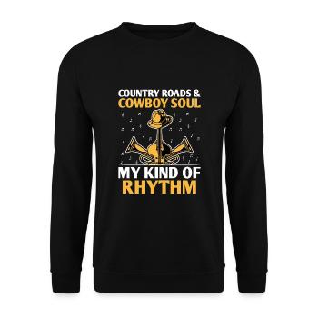 County Music Vintage Music Lover Western Country C - Unisex Pullover - Schwarz - Vorne - Alina (178cm) & Michal (187cm)