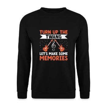 Comté Musique Vintage Amateur de musique Western Country C - Sweat-shirt Unisexe - noir - Devant - Alina (178cm) & Michal (187cm)