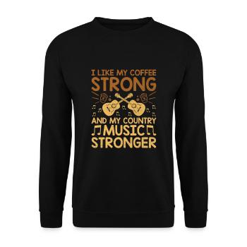 County Music Vintage Music Lover Western Country C - Unisex Pullover - Schwarz - Vorne - Alina (178cm) & Michal (187cm)
