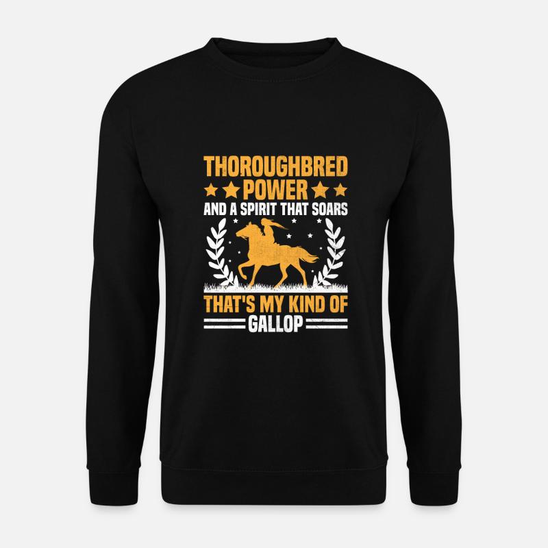 Vollblut Pferderennen Reiten Reiterpferde - Unisex Pullover - Schwarz