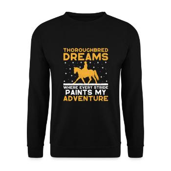 Courses de chevaux pur-sang Équitation Chevaux équestres - Sweat-shirt Unisexe - noir - Devant - Alina (178cm) & Michal (187cm)
