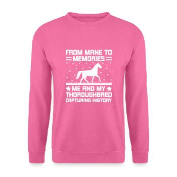 Courses de chevaux pur-sang Équitation Chevaux équestres - Sweat-shirt Unisexe - rose - Devant