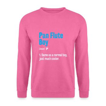 Pan Flute Boy Pan Flutist Marching Band Music Inst - Unisex Pullover - Pink - Vorne