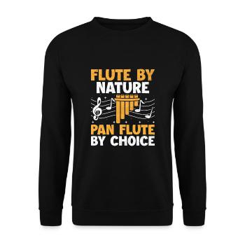 Pan Flute Player Pan Flutist Marching Band Music I - Unisex Sweatshirt - black - Front - Alina (178cm) & Michal (187cm)