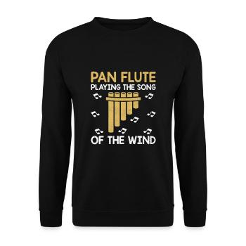 Pan Flute Player Pan Flutist Marching Band Music I - Unisex Sweatshirt - black - Front - Alina (178cm) & Michal (187cm)