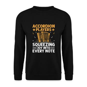 Accordion Players Squeezing Joy Into Every Note Ac - Unisex Sweatshirt - black - Front - Alina (178cm) & Michal (187cm)