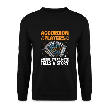 Accordion Players Where Every Note Tells A Story - Unisex Sweatshirt - black - Front - Alina (178cm) & Michal (187cm)