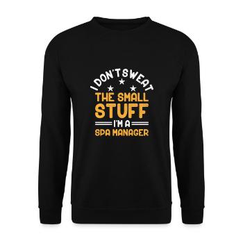 SPA Manager Job Wellness Funny SPA Management Sayi - Unisex Sweatshirt - black - Front - Alina (178cm) & Michal (187cm)