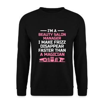 SPA Manager Job Wellness Funny SPA Management Sayi - Unisex Sweatshirt - black - Front - Alina (178cm) & Michal (187cm)