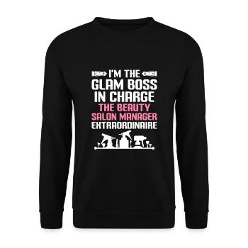 SPA Manager Job Wellness Funny SPA Management Sayi - Unisex Sweatshirt - black - Front - Alina (178cm) & Michal (187cm)