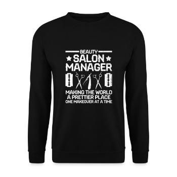 SPA Manager Job Wellness Funny SPA Management Sayi - Unisex Sweatshirt - black - Front - Alina (178cm) & Michal (187cm)