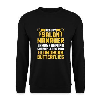 Gestionnaire de SPA Emploi Bien-être Drôle Gestion de SPA Sayi - Sweat-shirt Unisexe - noir - Devant - Alina (178cm) & Michal (187cm)