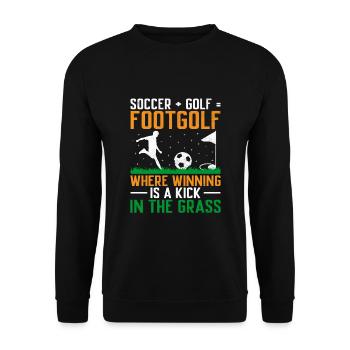Footgolf Player Foot Golf Playing Footgolfers Foot - Unisex Sweatshirt - black - Front - Alina (178cm) & Michal (187cm)