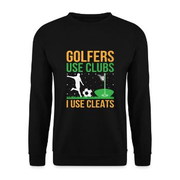 Footgolf Player Foot Golf Playing Footgolfers Foot - Unisex Sweatshirt - black - Front - Alina (178cm) & Michal (187cm)