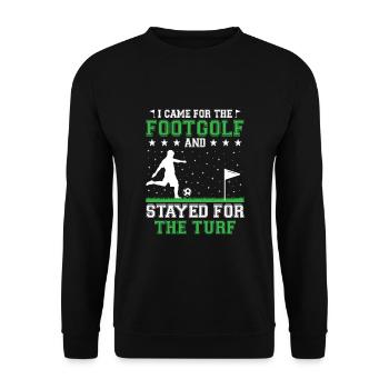 Footgolf Player Foot Golf Playing Footgolfers Foot - Unisex Sweatshirt - black - Front - Alina (178cm) & Michal (187cm)
