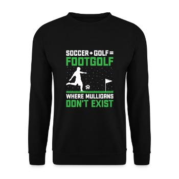Footgolf Player Foot Golf Playing Footgolfers Foot - Unisex Sweatshirt - black - Front - Alina (178cm) & Michal (187cm)