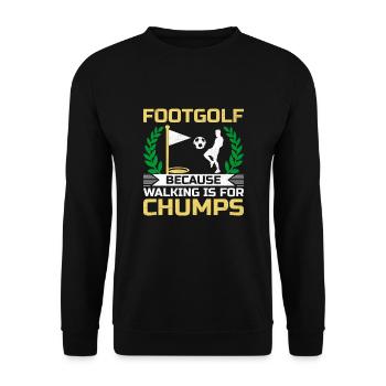 Footgolf Player Foot Golf Playing Footgolfers Foot - Unisex Sweatshirt - black - Front - Alina (178cm) & Michal (187cm)
