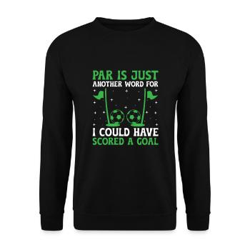 Footgolf Player Foot Golf Playing Footgolfers Foot - Unisex Sweatshirt - black - Front - Alina (178cm) & Michal (187cm)
