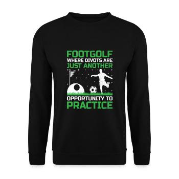 Footgolf Player Foot Golf Playing Footgolfers Foot - Unisex Sweatshirt - black - Front - Alina (178cm) & Michal (187cm)