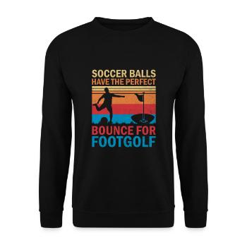 Footgolf Player Foot Golf Playing Footgolfers Foot - Unisex Sweatshirt - black - Front - Alina (178cm) & Michal (187cm)