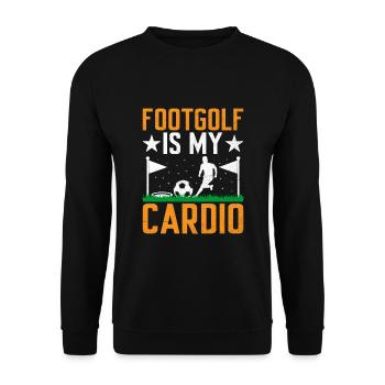 Footgolf Player Foot Golf Playing Footgolfers Foot - Unisex Sweatshirt - black - Front - Alina (178cm) & Michal (187cm)