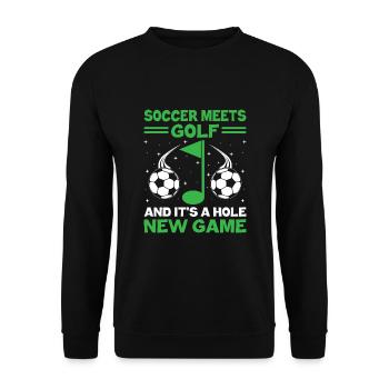 Footgolf Player Foot Golf Playing Footgolfers Foot - Unisex Sweatshirt - black - Front - Alina (178cm) & Michal (187cm)