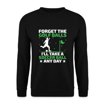 Footgolf Player Foot Golf Playing Footgolfers Foot - Unisex Sweatshirt - black - Front - Alina (178cm) & Michal (187cm)