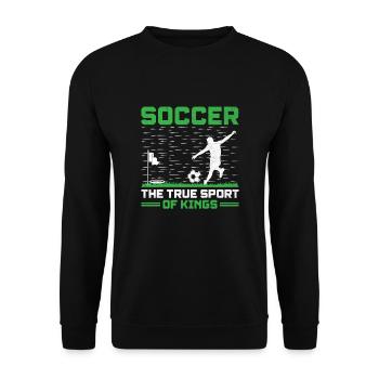 Footgolf Player Foot Golf Playing Footgolfers Foot - Unisex Sweatshirt - black - Front - Alina (178cm) & Michal (187cm)
