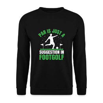 Footgolf Player Foot Golf Playing Footgolfers Foot - Unisex Sweatshirt - black - Front - Alina (178cm) & Michal (187cm)