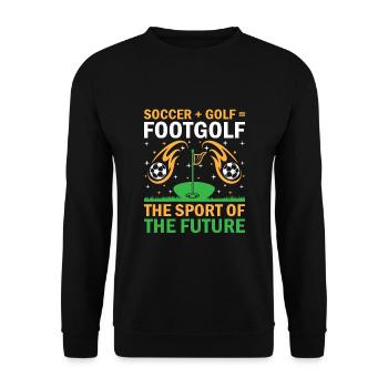 Footgolf Player Foot Golf Playing Footgolfers Foot - Unisex Sweatshirt - black - Front - Alina (178cm) & Michal (187cm)