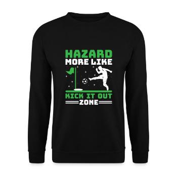 Footgolf Player Foot Golf Playing Footgolfers Foot - Unisex Sweatshirt - black - Front - Alina (178cm) & Michal (187cm)