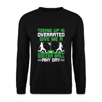 Footgolf Player Foot Golf Playing Footgolfers Foot - Unisex Sweatshirt - black - Front - Alina (178cm) & Michal (187cm)